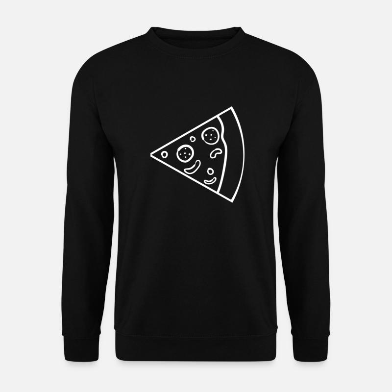 Partnerlook Couple Partner Paar Pärchen Pizza - Unisex Pullover - Schwarz
