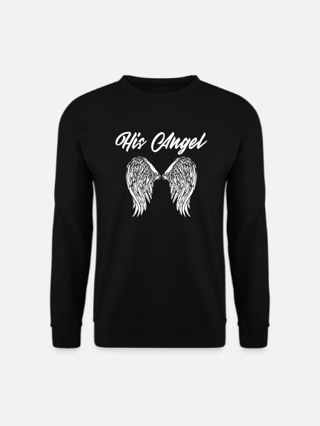Partnerlook Couple Partner Paar Angel Engel - Unisex Pullover - Schwarz