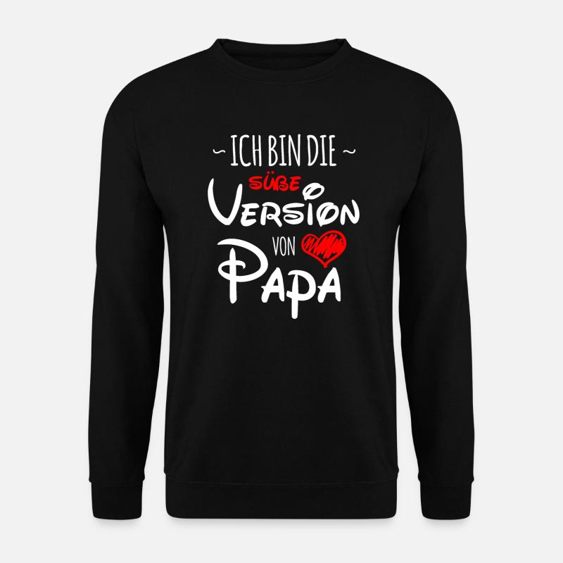 Vater und Tochter Mädchen Papa Daddy Dad Geschenk - Unisex Pullover - Schwarz