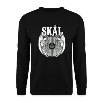 Viking Viking Valhalla Odin Thor Teutonic Wolf - Unisex Sweatshirt - black - Front - Alina (178cm) & Michal (187cm)