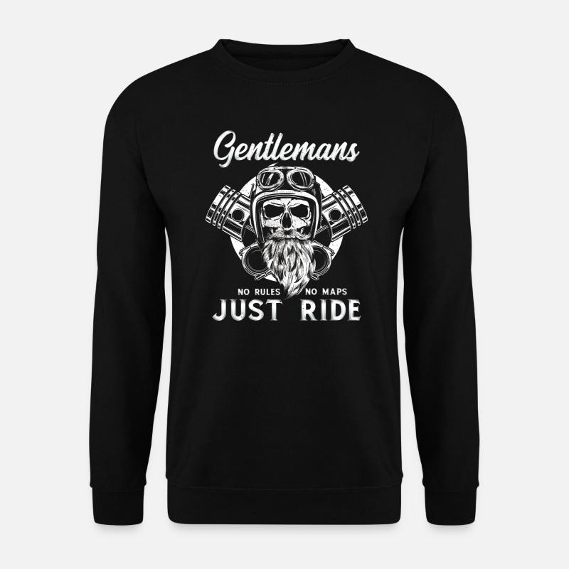Biker Bike Bikerin Motorrad Chopper Motorcycle - Unisex Pullover - Schwarz