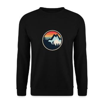 vélo de montagne - Sweat-shirt Unisexe - noir - Devant - Alina (178cm) & Michal (187cm)