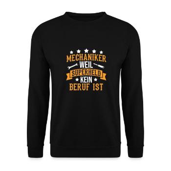 Mechaniker - Unisex Pullover - Schwarz - Vorne - Alina (178cm) & Michal (187cm)
