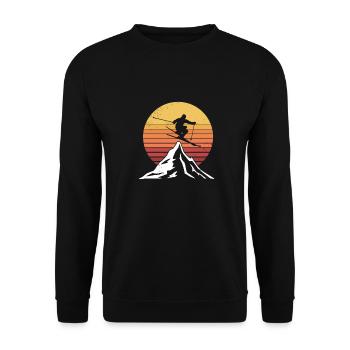 Faire du ski - Sweat-shirt Unisexe - noir - Devant - Alina (178cm) & Michal (187cm)