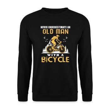 Bicycle Biking Biking Biker Cycling Bicycle - Unisex Sweatshirt - black - Front - Alina (178cm) & Michal (187cm)