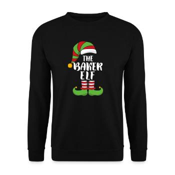 The Baker Elf - Cadeau Baker Sous Chef - Sweat-shirt Unisexe - noir - Devant - Alina (178cm) & Michal (187cm)