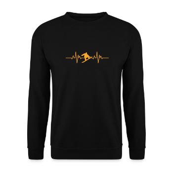Cadeau de snowboardeur de snowboard - Sweat-shirt Unisexe - noir - Devant - Alina (178cm) & Michal (187cm)