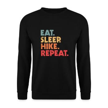 Hiking mountaineering mountaineering - Unisex Sweatshirt - black - Front - Alina (178cm) & Michal (187cm)