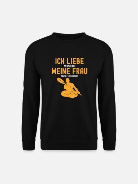 Kajak Wildwasser Kajakfahrer Geschenkidee - Unisex Pullover - Schwarz