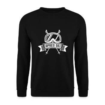 Apres ski ski vacation winter vacation - Unisex Sweatshirt - black - Front - Alina (178cm) & Michal (187cm)