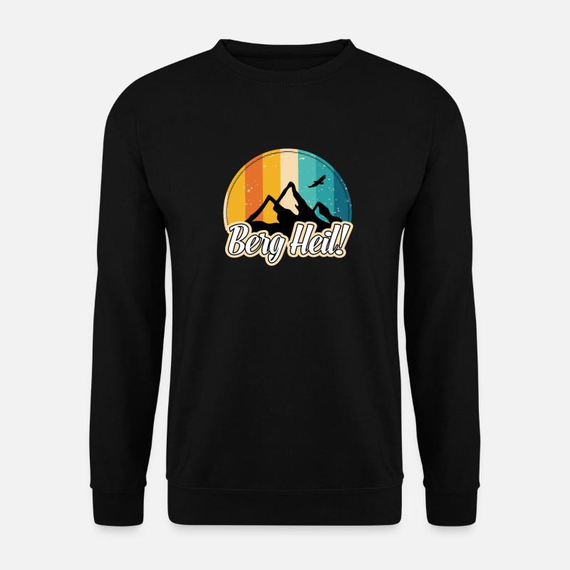 Gipfelgruß Berge Wandern Bergsteiger - Unisex Pullover - Schwarz