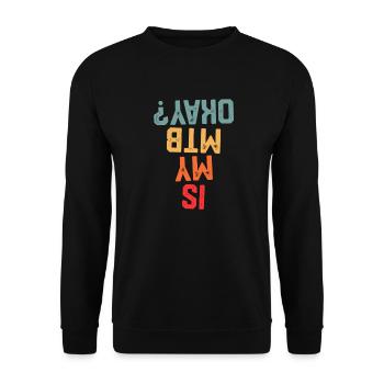 Mountainbike Radsport Mountainbiker Geschenk - Unisex Pullover - Schwarz - Vorne - Alina (178cm) & Michal (187cm)