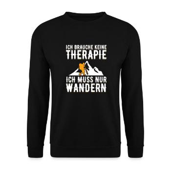Wandern Lustiges Wander Outfit - Unisex Pullover - Schwarz - Vorne - Alina (178cm) & Michal (187cm)