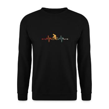 Bicycle Cycling Cycling Cyclist Gift - Unisex Sweatshirt - black - Front - Alina (178cm) & Michal (187cm)