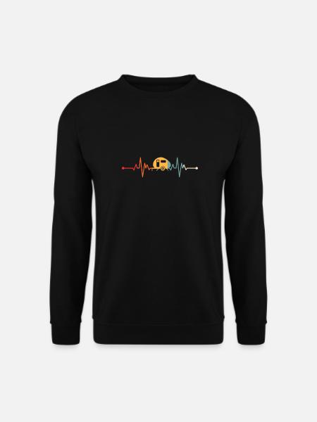 Campen Camper Wohnwagen Outdoor Geschenk - Unisex Pullover - Schwarz