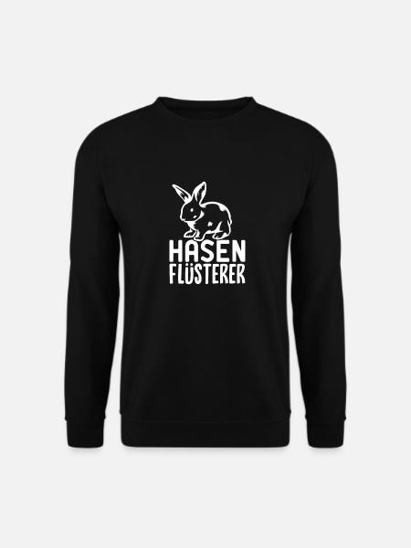 Hasen Flüsterer Kaninchen Besitzer Geschenk - Unisex Pullover - Schwarz