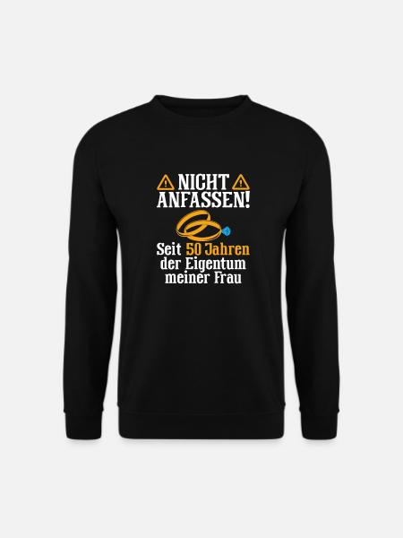 50. Hochzeitstag Goldene Hochzeit Geschenkidee - Unisex Pullover - Schwarz