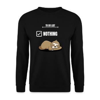 To Do List - Nothing - Unisex Sweatshirt - black - Front - Alina (178cm) & Michal (187cm)
