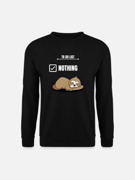 To Do List - Nothing - Unisex Sweatshirt - black