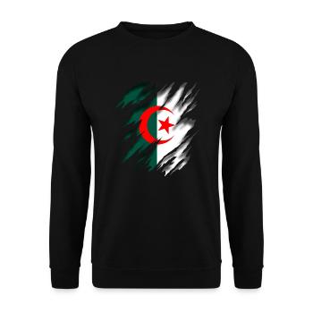Algerien Algeria - Unisex Pullover - Schwarz - Vorne - Alina (178cm) & Michal (187cm)