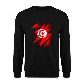 Tunisia - Unisex Sweatshirt - black - Front - Alina (178cm) & Michal (187cm)