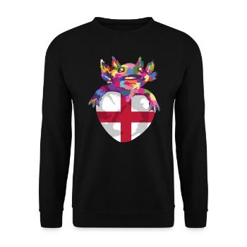 England Flag Vintage English Flag Used Look - Unisex Sweatshirt - black - Front - Alina (178cm) & Michal (187cm)