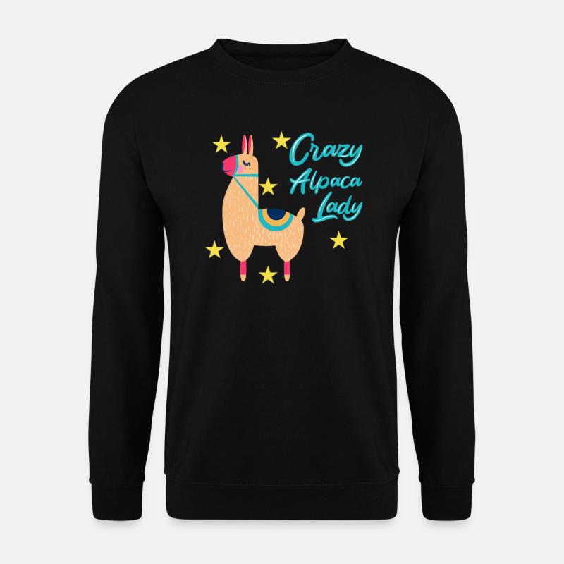 Crazy Alpaca Lady Alpaka - Unisex Sweatshirt - black
