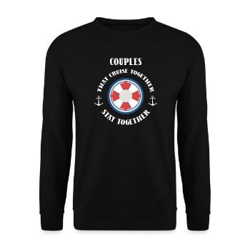 Cruise as a couple cruise ship - Unisex Sweatshirt - black - Front - Alina (178cm) & Michal (187cm)