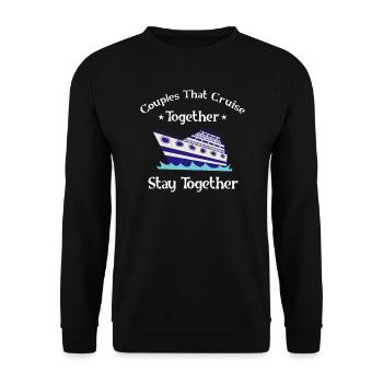 Kreuzfahrtals Paar Kreuzfahrtschiff - Unisex Pullover - Schwarz - Vorne - Alina (178cm) & Michal (187cm)