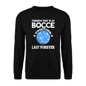 Boccia Boule Petanque - Unisex Pullover - Schwarz - Vorne - Alina (178cm) & Michal (187cm)