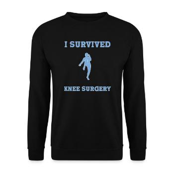 Knee Surgery Knee Surgery - Unisex Sweatshirt - black - Front - Alina (178cm) & Michal (187cm)