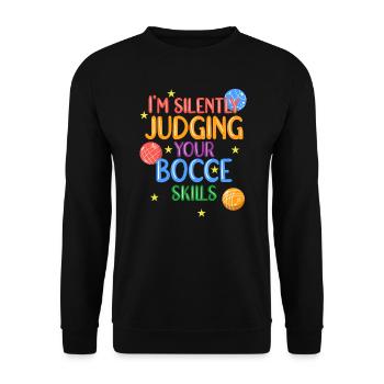 Boccia Boule Petanque - Unisex Pullover - Schwarz - Vorne - Alina (178cm) & Michal (187cm)