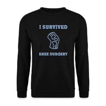 Knee Surgery Knee Surgery - Unisex Sweatshirt - black - Front - Alina (178cm) & Michal (187cm)