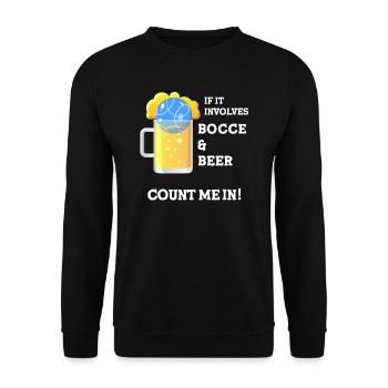 Boccia Boule Petanque - Unisex Pullover - Schwarz - Vorne - Alina (178cm) & Michal (187cm)