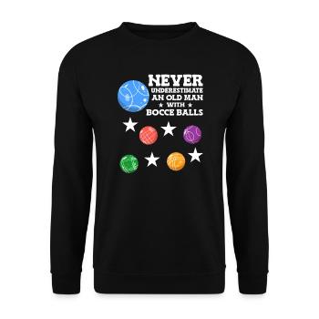 Boccia Boule Petanque - Unisex Pullover - Schwarz - Vorne - Alina (178cm) & Michal (187cm)