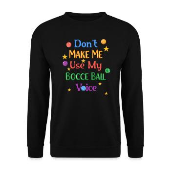Boccia Boule Petanque - Unisex Pullover - Schwarz - Vorne - Alina (178cm) & Michal (187cm)