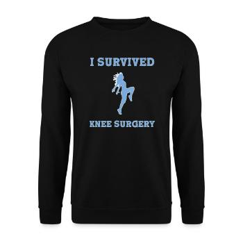 Knee Surgery Knee Surgery - Unisex Sweatshirt - black - Front - Alina (178cm) & Michal (187cm)