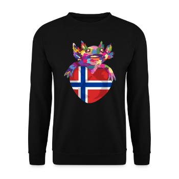 Norway Flag Scandinavia Norwegian Flag - Unisex Sweatshirt - black - Front - Alina (178cm) & Michal (187cm)