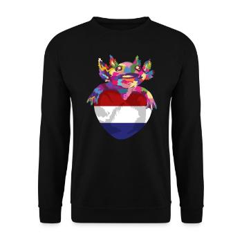 Pays-Bas Drapeau Hollande Drapeau néerlandais - Sweat-shirt Unisexe - noir - Devant - Alina (178cm) & Michal (187cm)
