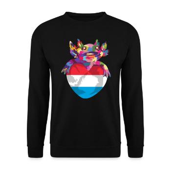 Luxembourg Flag Luxembourg flag Home - Unisex Sweatshirt - black - Front - Alina (178cm) & Michal (187cm)