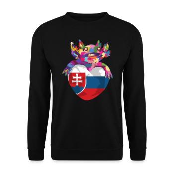 Slovaquie drapeau slovaque vintage drapeau slovaque - Sweat-shirt Unisexe - noir - Devant - Alina (178cm) & Michal (187cm)