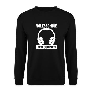Volksschule Abschluss Abschlussklasse Geschenk - Unisex Pullover - Schwarz - Vorne - Alina (178cm) & Michal (187cm)