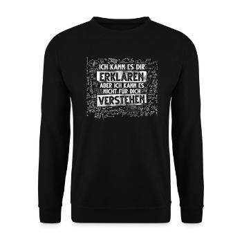 Informatiker Informatik Programmierer Nerd Geek - Unisex Pullover - Schwarz - Vorne - Alina (178cm) & Michal (187cm)