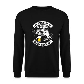 Pêche Pêche Pêcheur Petri Heil Carpe Pêche - Sweat-shirt Unisexe - noir - Devant - Alina (178cm) & Michal (187cm)