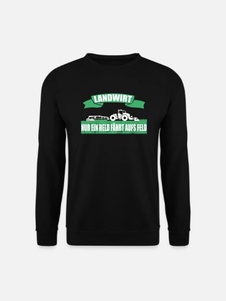 Landwirtschaft Landwirt Traktor Trecker Farm Bauer - Unisex Pullover - Schwarz
