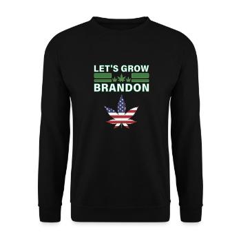 Lasst uns Brandon Cannabis Marihuana Legalisierung wachsen lassen - Unisex Pullover - Schwarz - Vorne - Alina (178cm) & Michal (187cm)