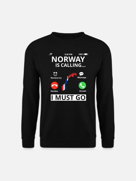Norwegen Flagge Skandinavien Norwegische Fahne - Unisex Pullover - Schwarz