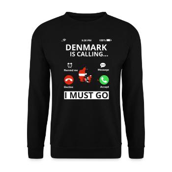 Denmark Flag Scandinavia Danish Flag Tour - Unisex Sweatshirt - black - Front - Alina (178cm) & Michal (187cm)