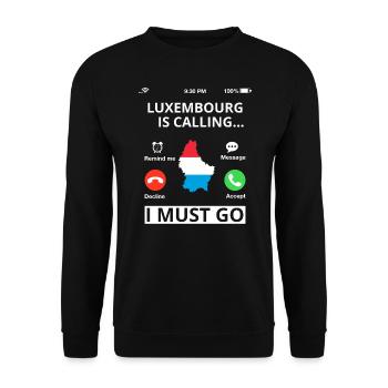 Luxembourg flag Luxembourg flag Home - Unisex Sweatshirt - black - Front - Alina (178cm) & Michal (187cm)