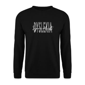 Dyslexia Specialist Therapist - Unisex Sweatshirt - black - Front - Alina (178cm) & Michal (187cm)